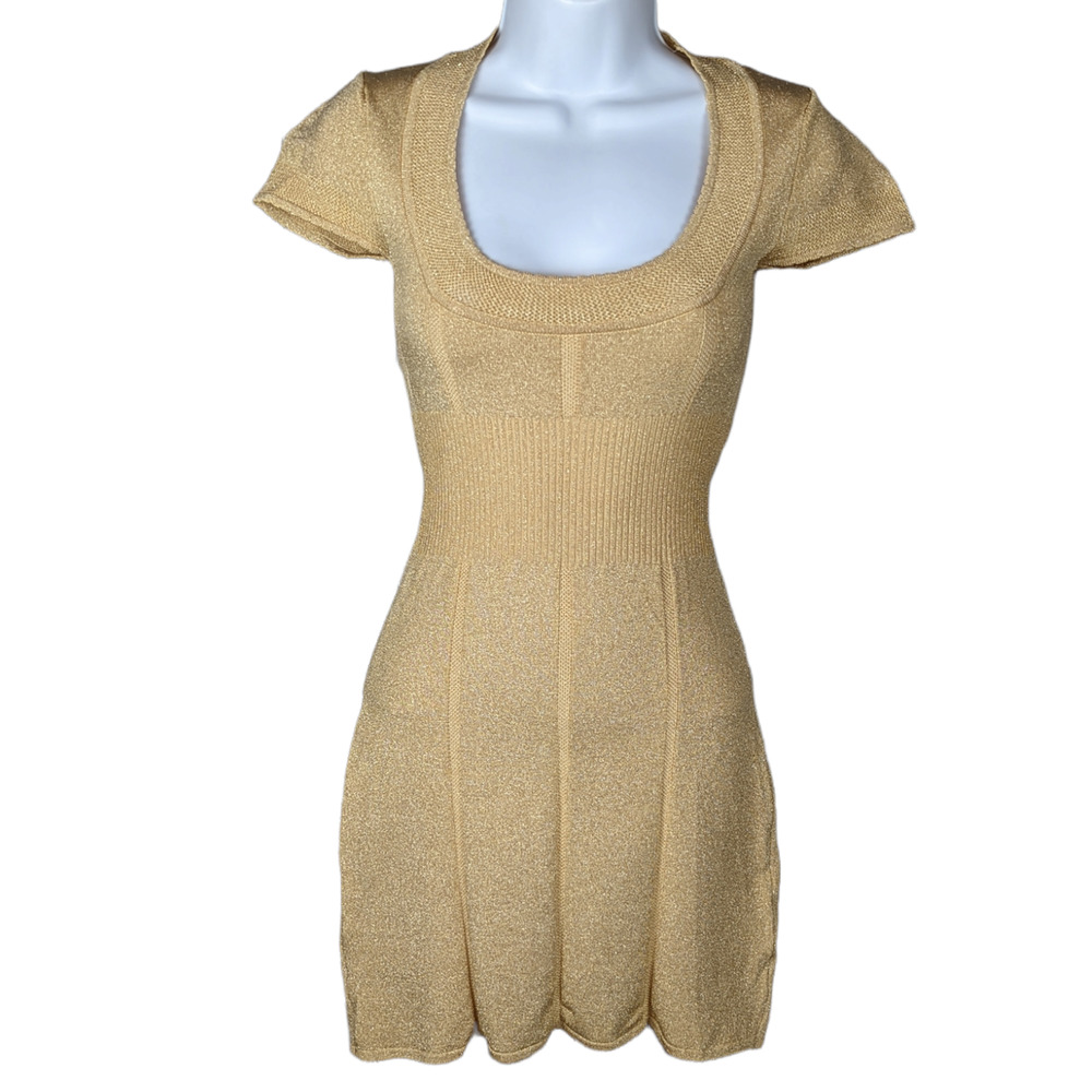Elegant Gold Women's Dress
